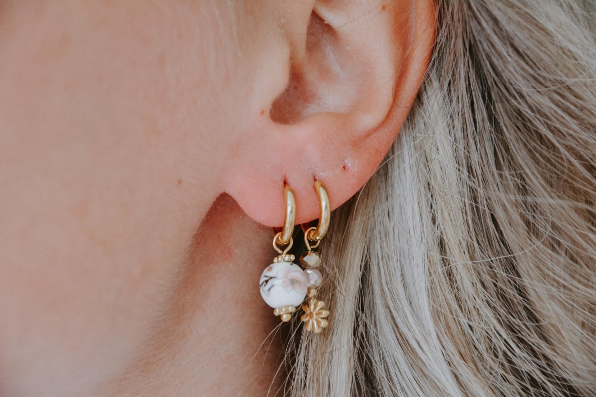 Fleur Sauvage - Boucles d'oreilles - Acier inoxydable