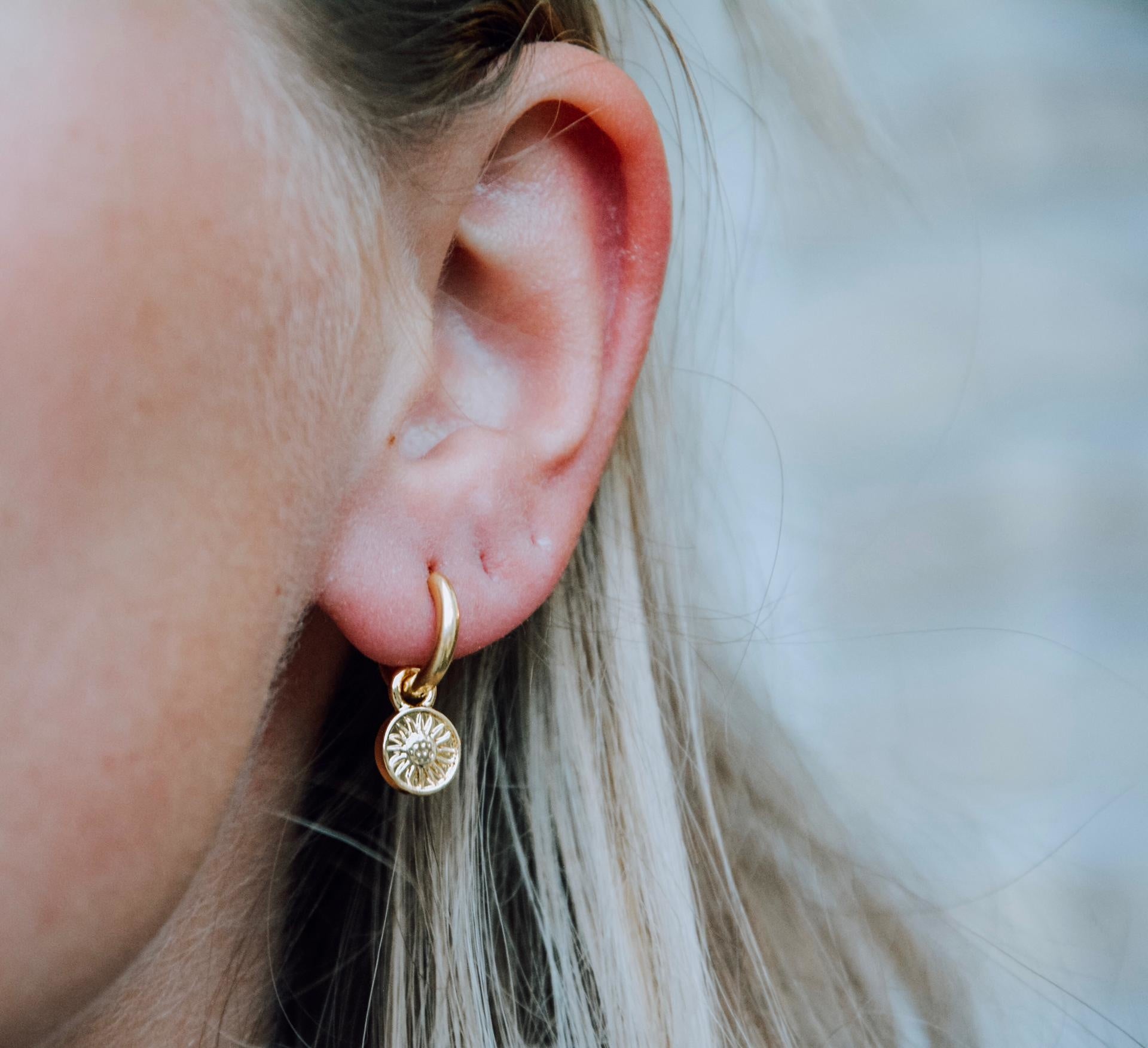 Le Tournesol - Boucles d'oreilles - Acier inoxydable