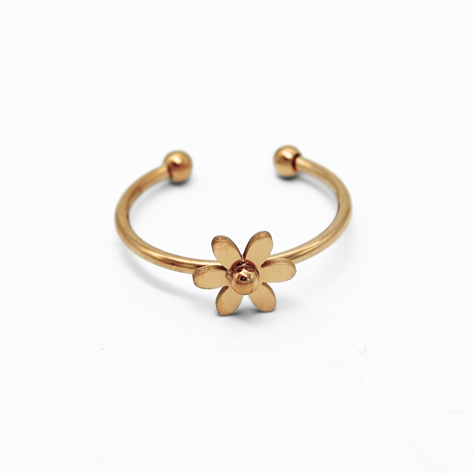 Bloom Flower - Bague - Acier inoxydable - Ajustable