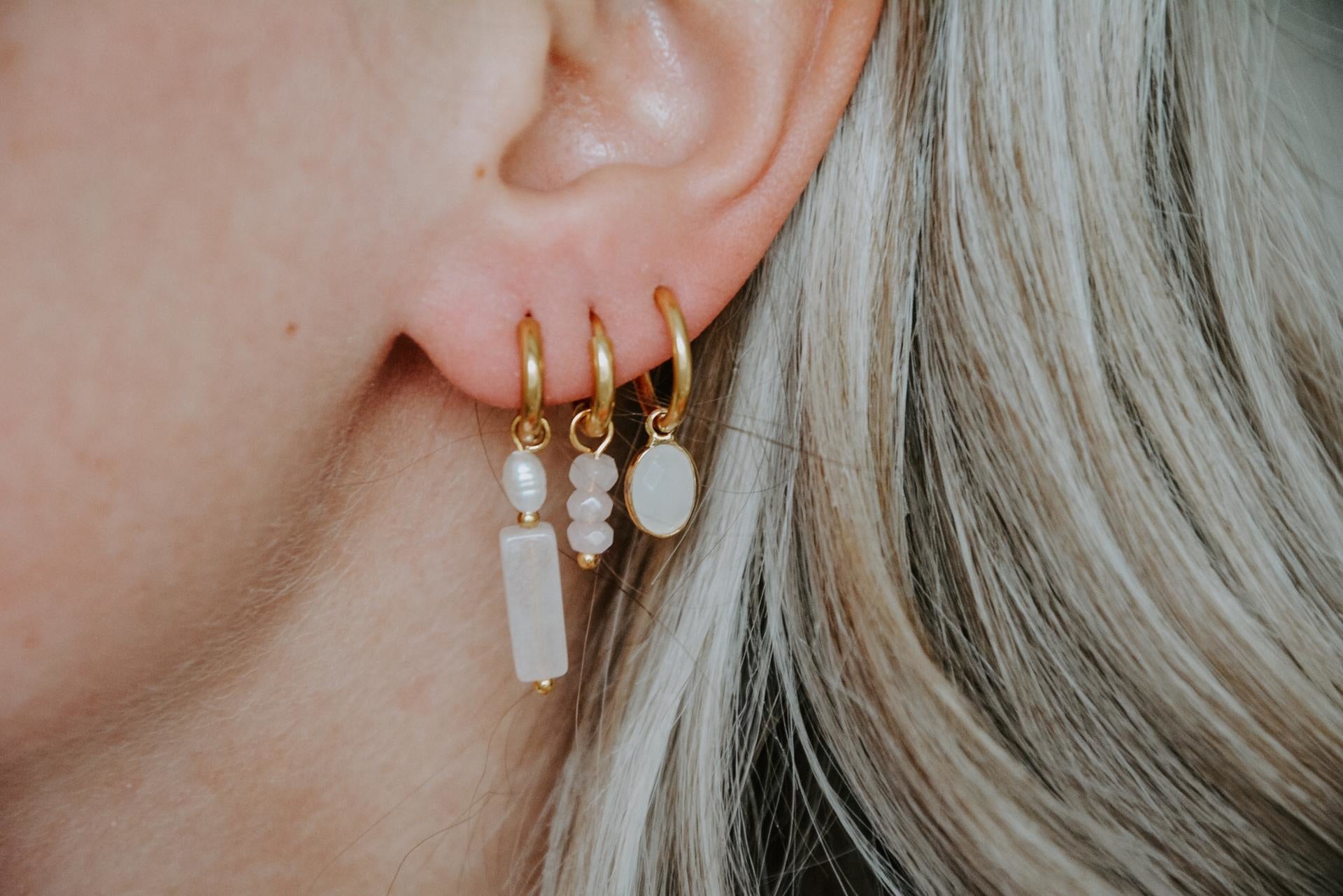 Dana ovale - Boucles d'oreilles - Acier inoxydable