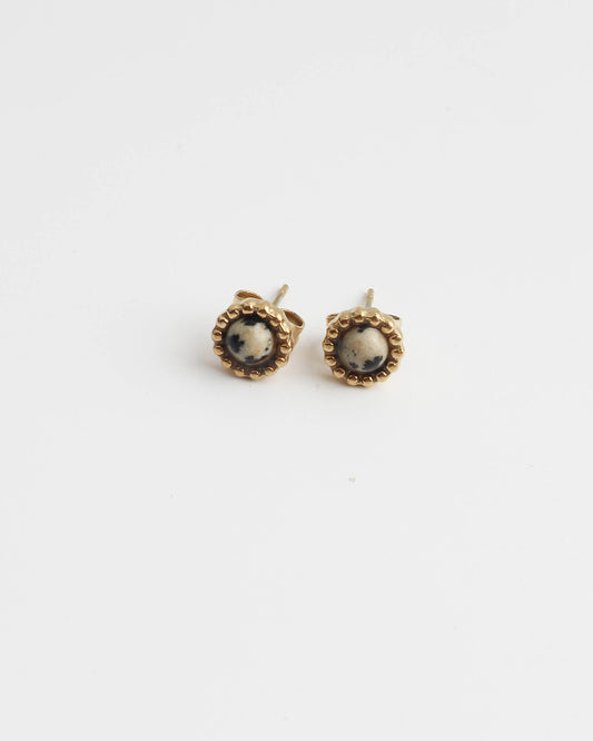 Tara - Stud - Pierre naturelle - Boucles d'oreilles - Acier inoxydable