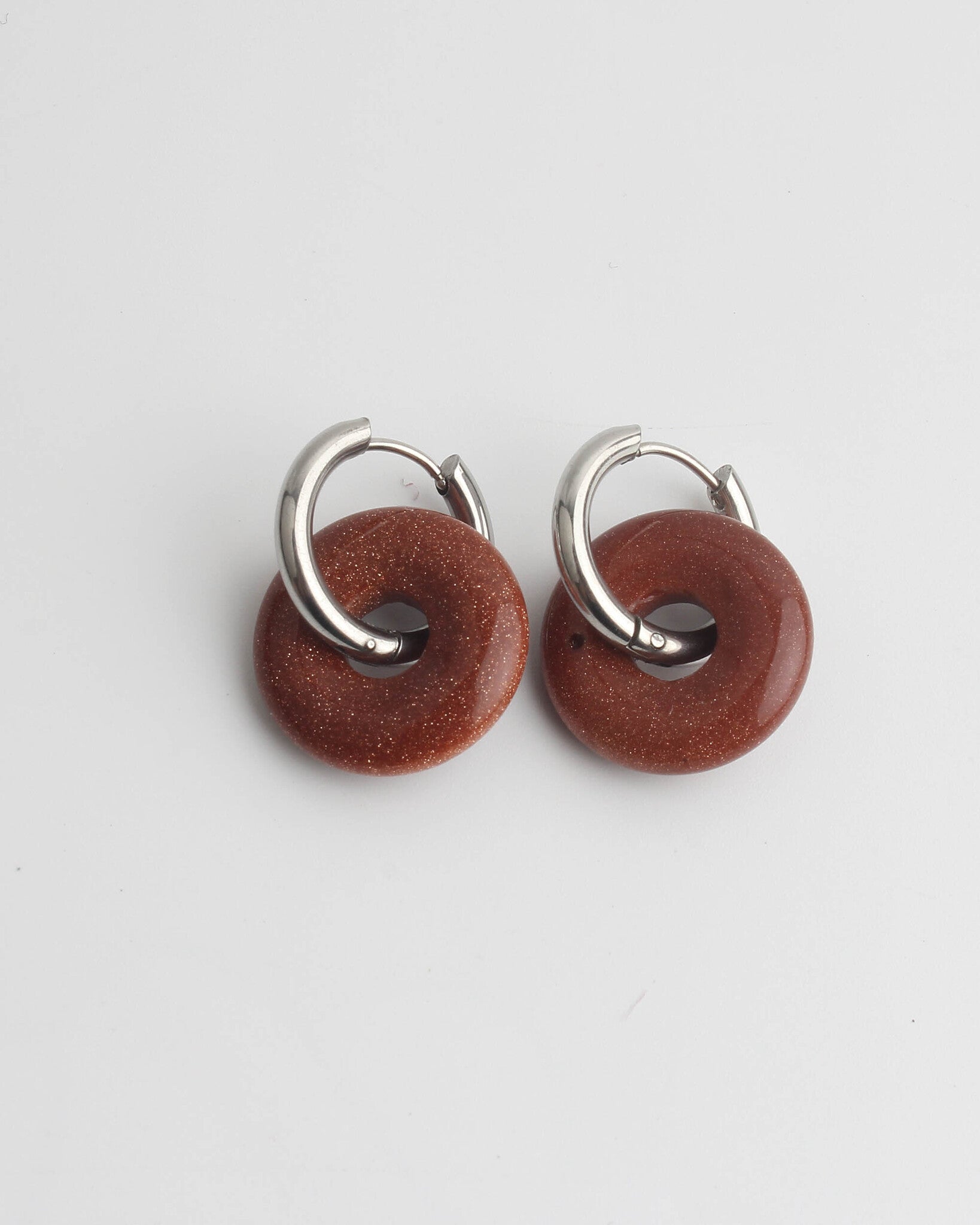 Femme - Boucles d'oreilles - Pierre naturelle - Acier inoxydable