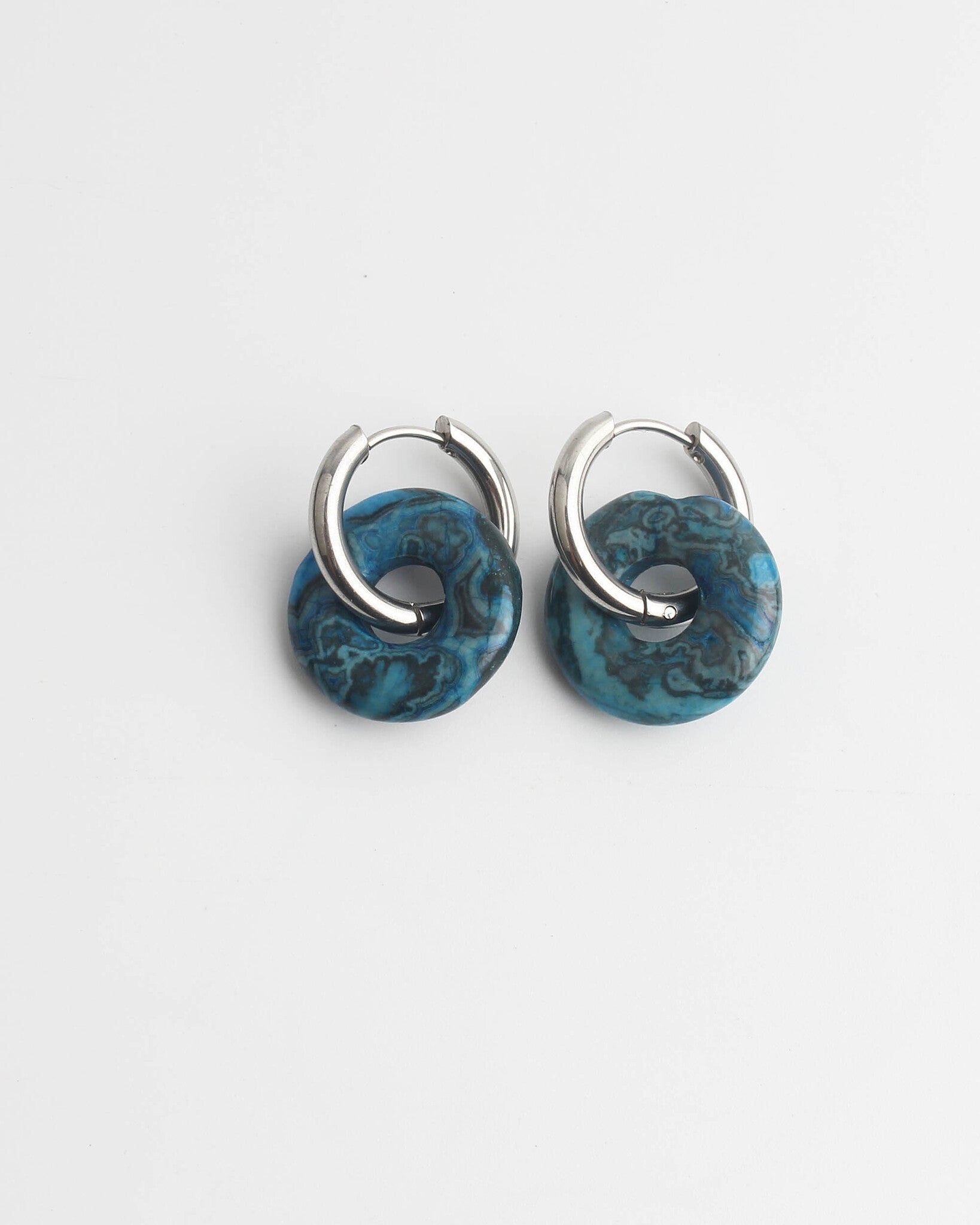 Femme - Boucles d'oreilles - Pierre naturelle - Acier inoxydable