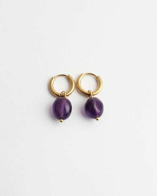 Violet - Boucles d'oreilles - Acier inoxydable