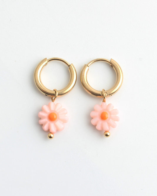 Daisy Flower - Boucles d'oreilles - Acier inoxydable