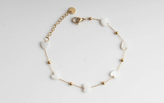 Coeur de coquillage - Bracelet - Acier inoxydable