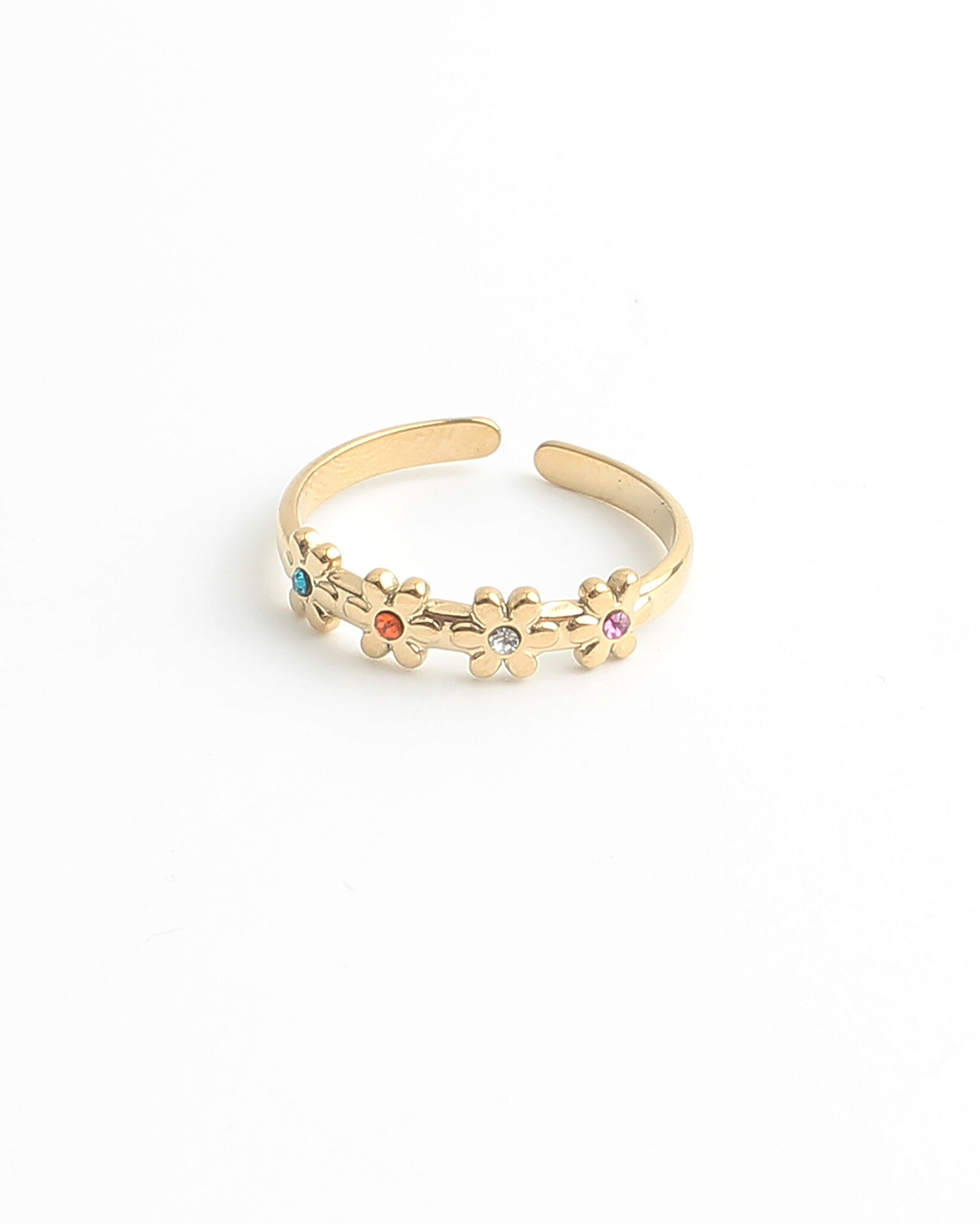 Lovely Flowers - Bague - Acier inoxydable - Ajustable