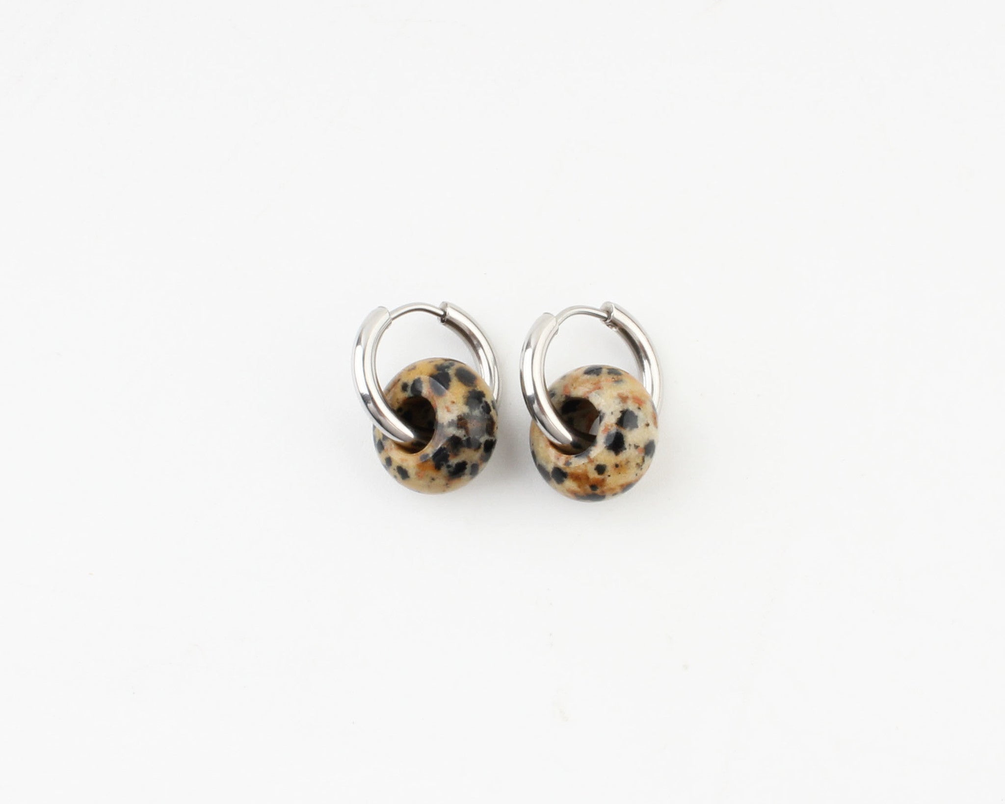 Femme - Boucles d'oreilles - Pierre naturelle - Acier inoxydable