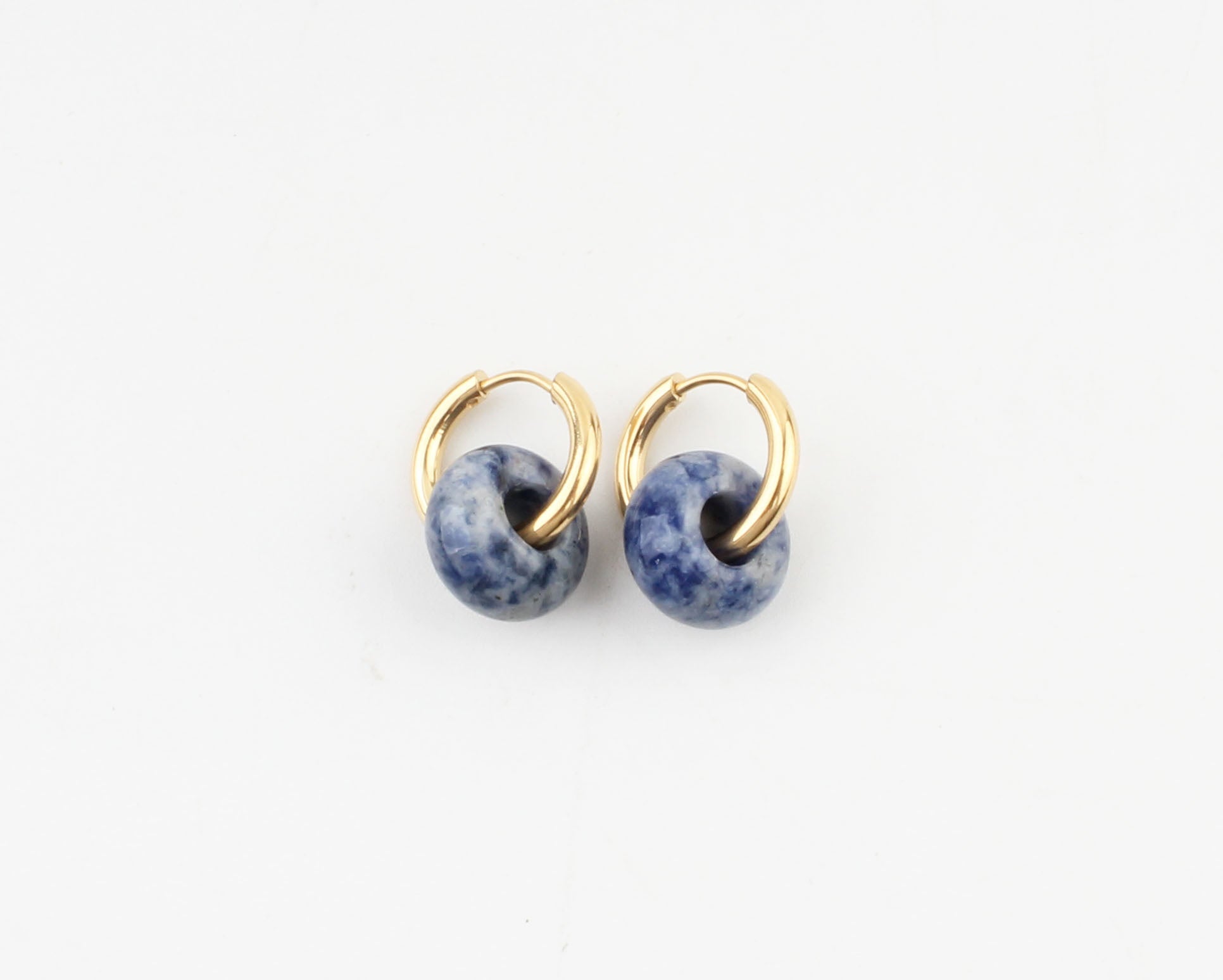 Femme - Boucles d'oreilles - Pierre naturelle - Acier inoxydable