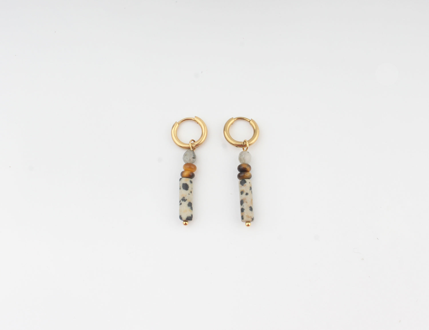 Frida - Boucles d'oreilles - Pierre naturelle - Acier inoxydable