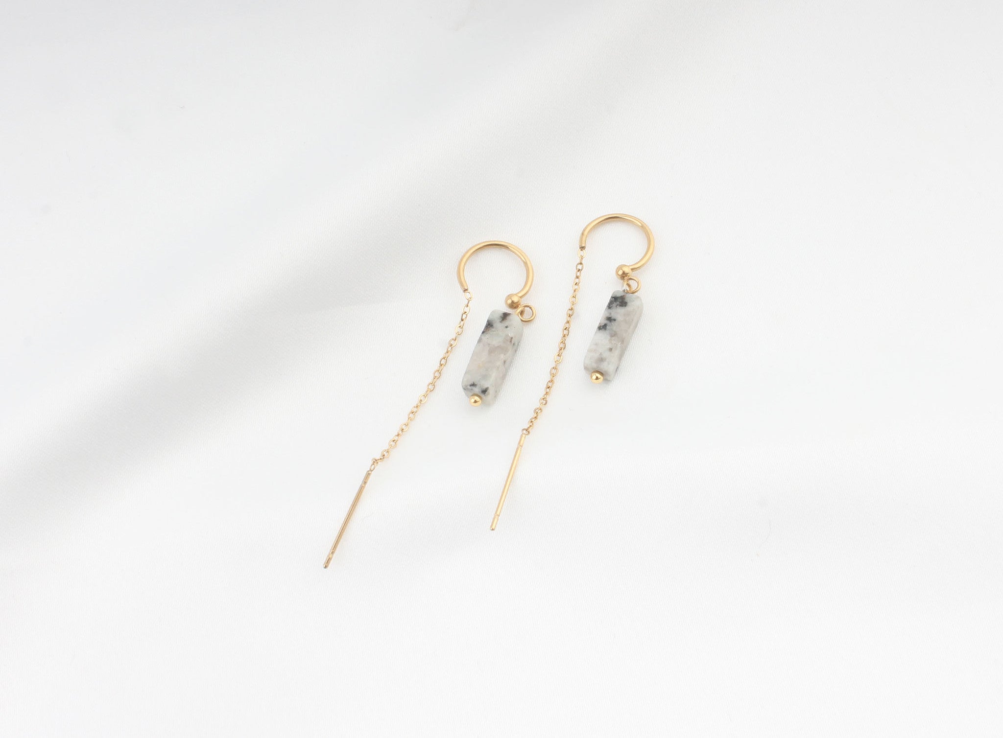 Yaya - Boucles d'oreilles - Pierre naturelle - Acier inoxydable