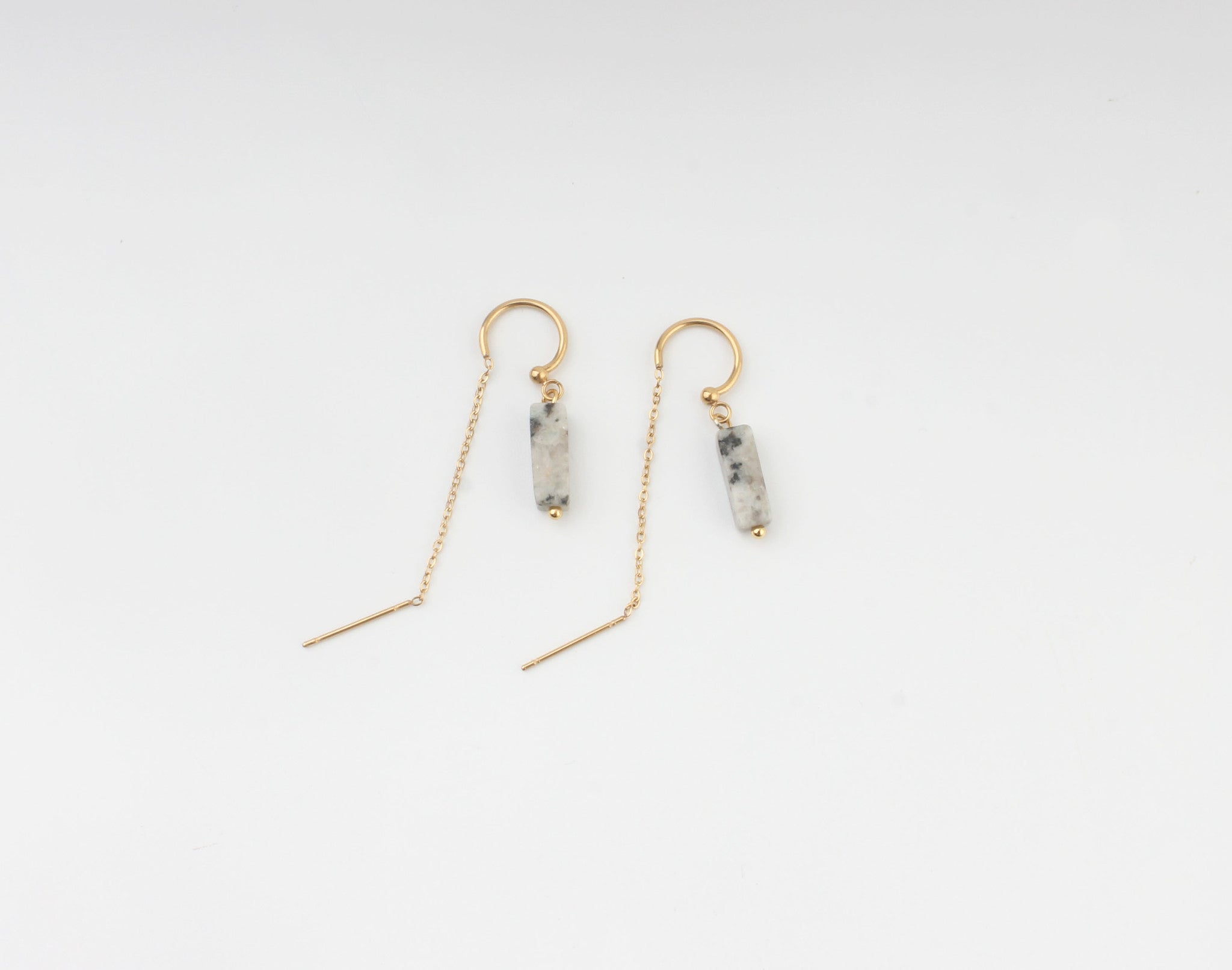 Yaya - Boucles d'oreilles - Pierre naturelle - Acier inoxydable