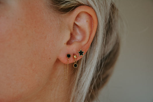 Estrella - Boucles d'oreilles - Clous d'oreilles - Acier inoxydable