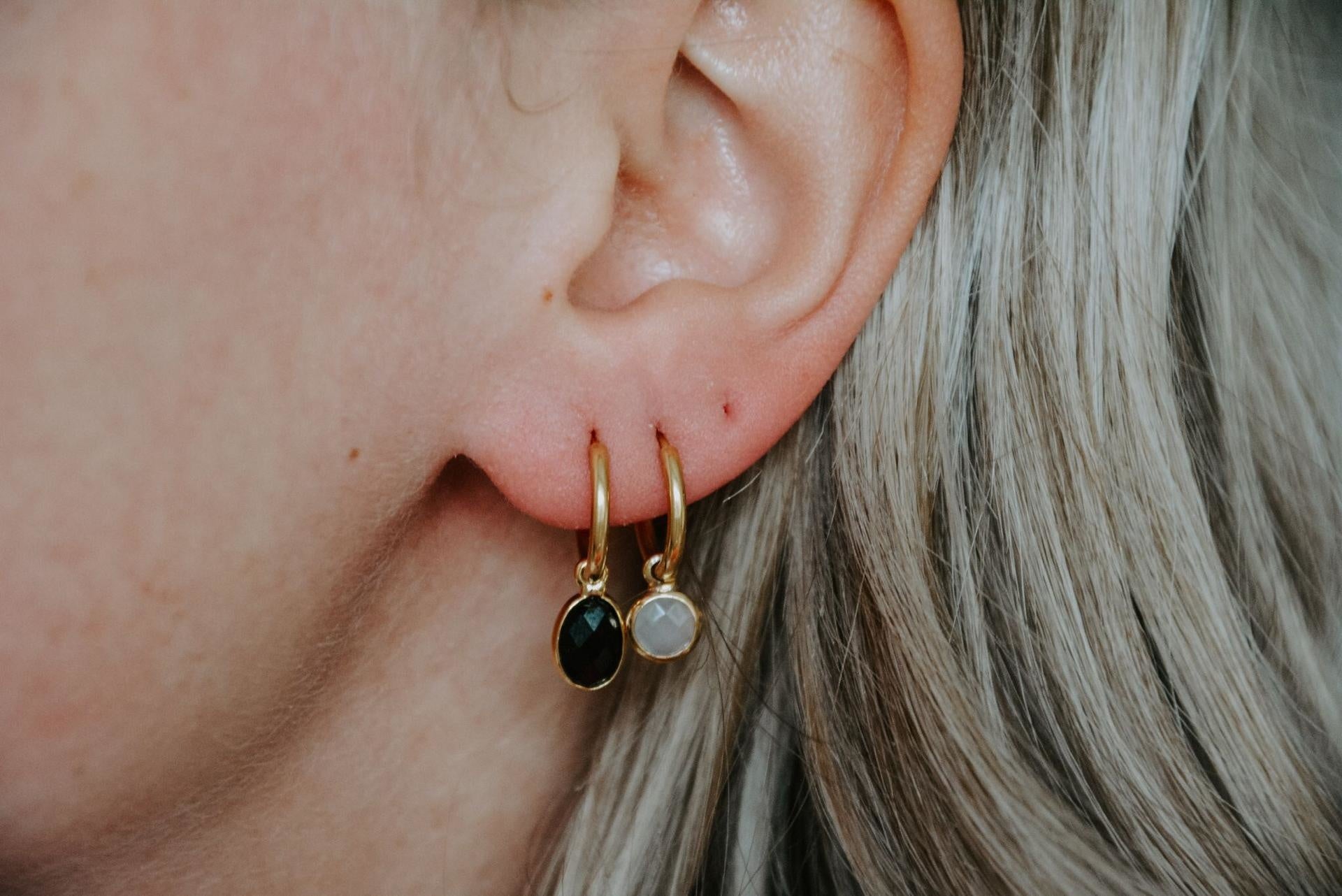 Dana ovale - Boucles d'oreilles - Acier inoxydable