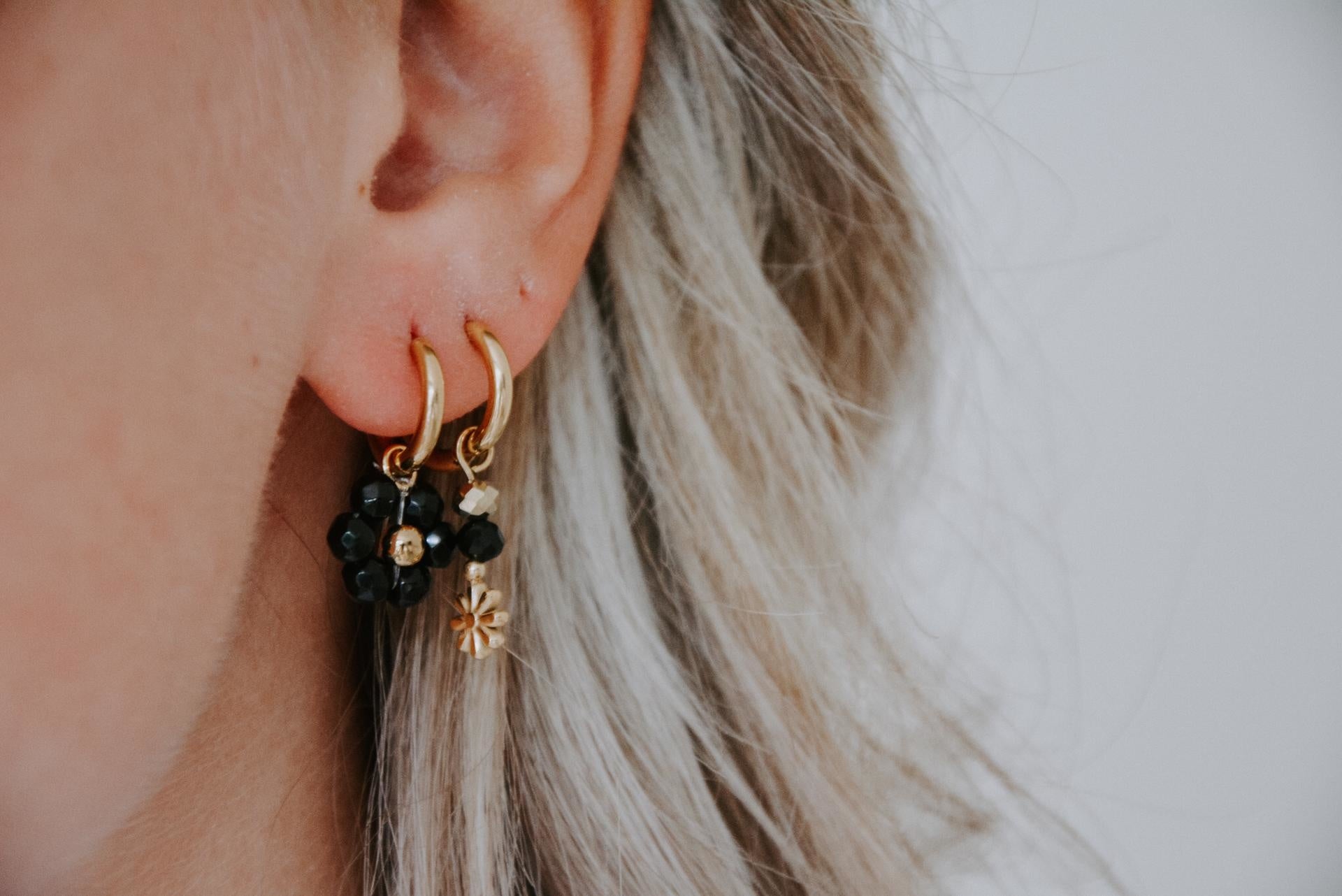 Fleur Sauvage - Boucles d'oreilles - Acier inoxydable