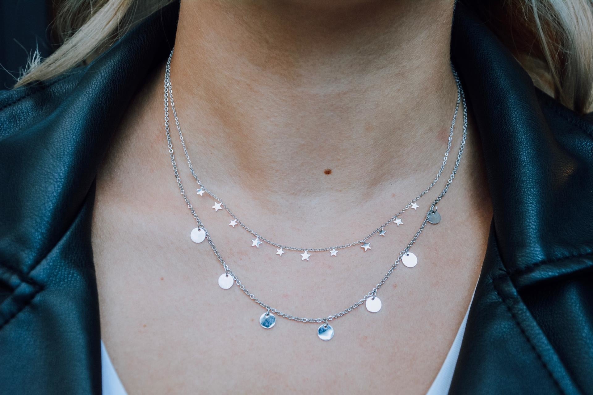 Pièces de monnaie - Collier - Acier inoxydable