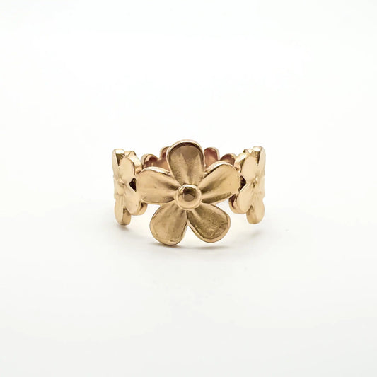 Big Daisy Flower - Bague - Acier inoxydable - Ajustable