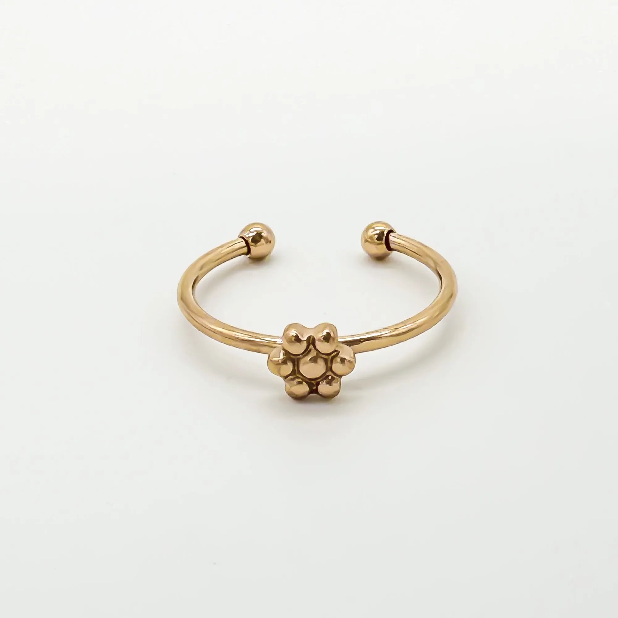 Une Petite Fleur - Bague - Acier inoxydable - Ajustable