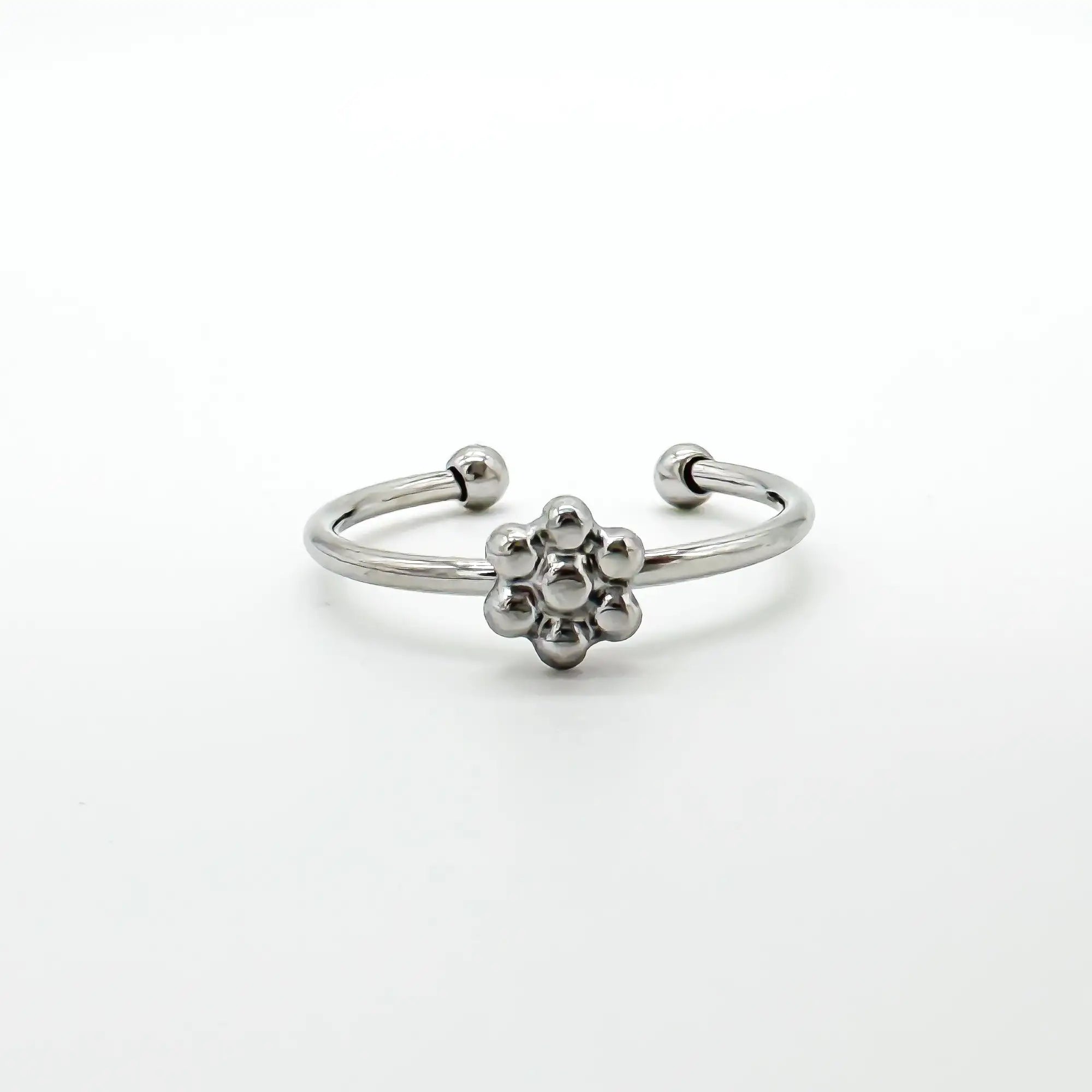 Une Petite Fleur - Bague - Acier inoxydable - Ajustable