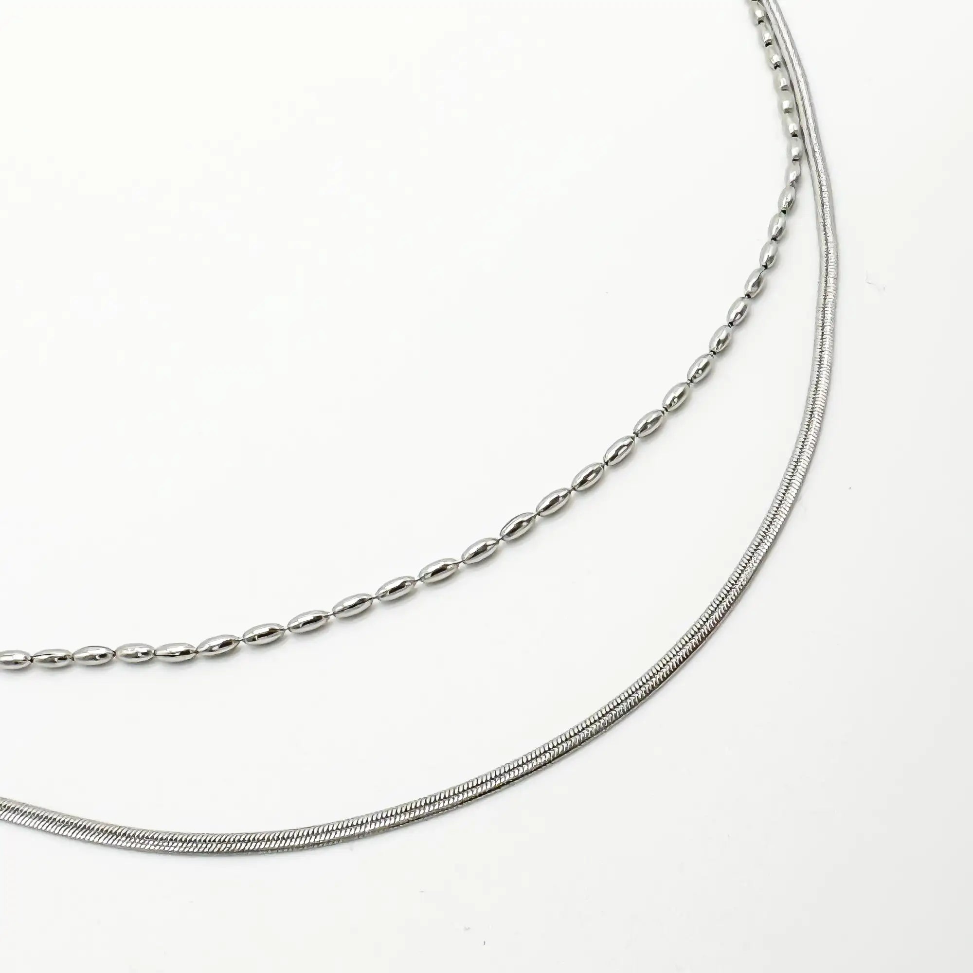 Minimaliste - Collier - 2 plis - Acier inoxydable