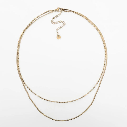 Minimaliste - Collier - 2 plis - Acier inoxydable