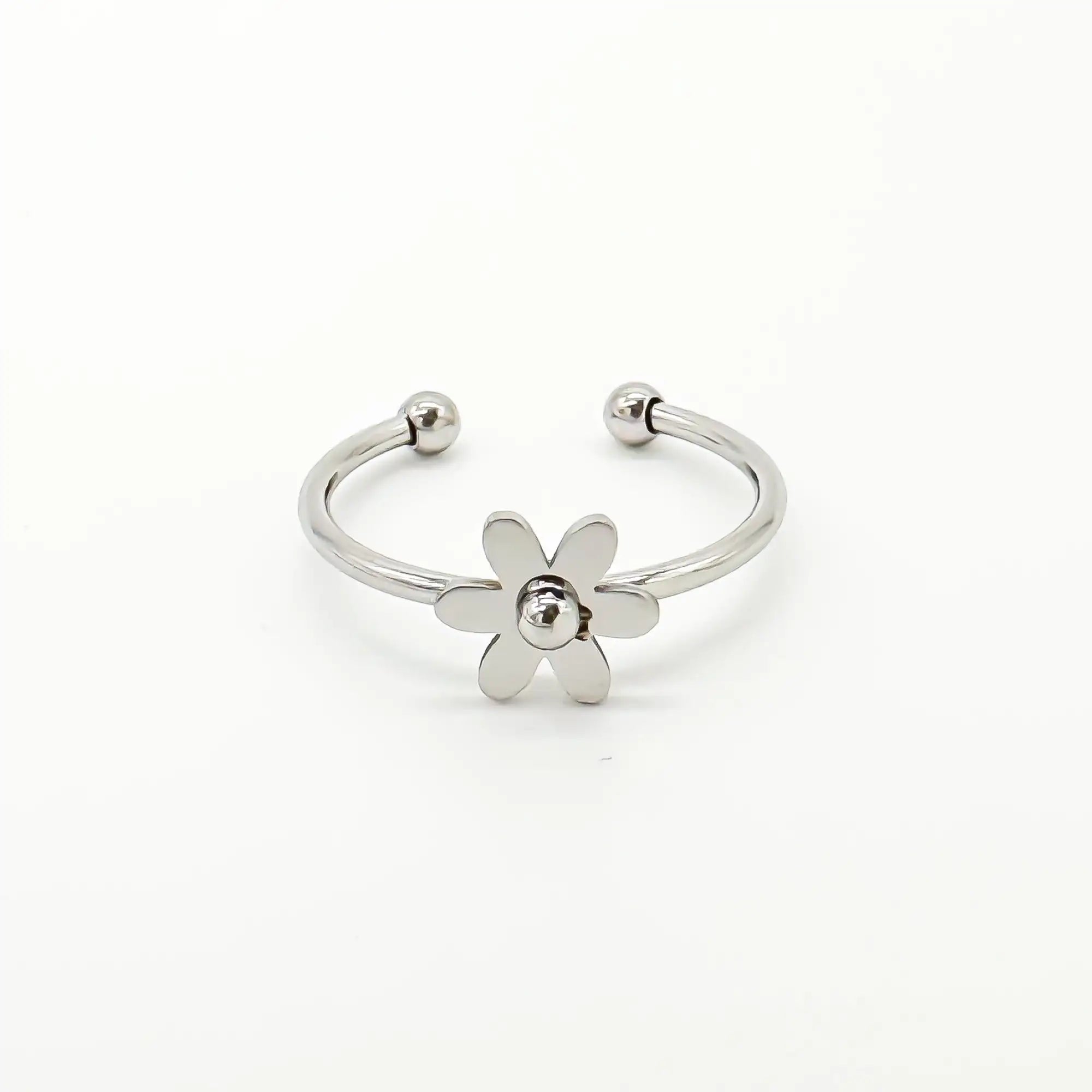 Bloom Flower - Bague - Acier inoxydable - Ajustable