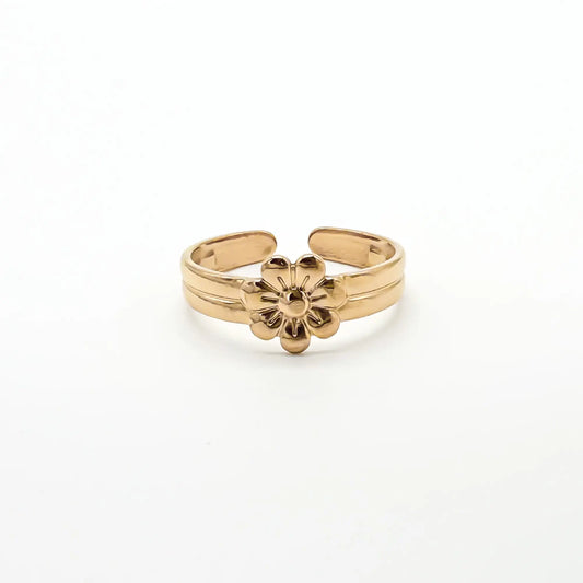 Blossom Flower - Bague - Acier inoxydable - Ajustable