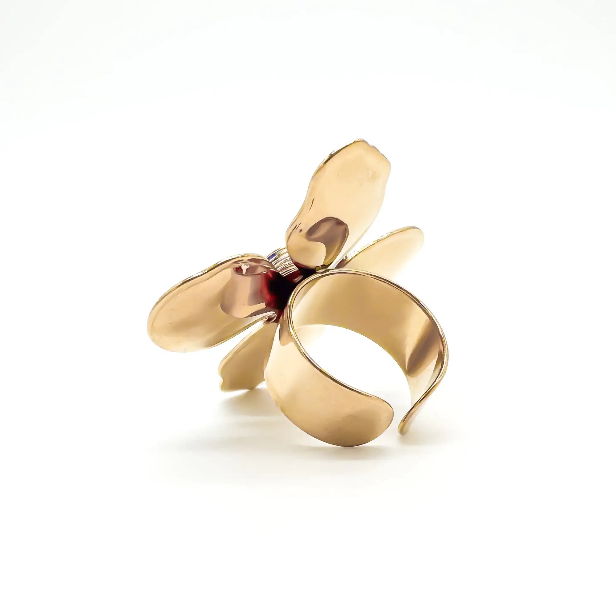 Mega Flower - Bague - Acier inoxydable - Ajustable