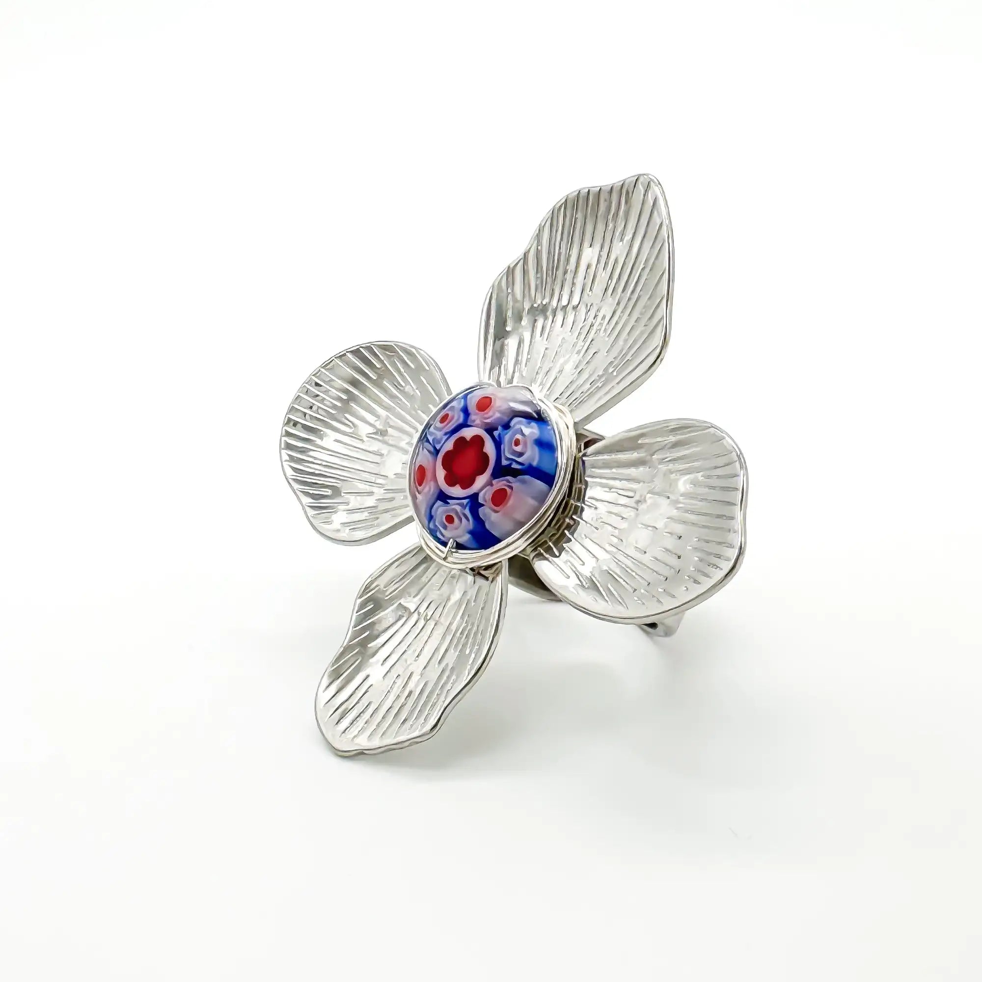 Mega Flower - Bague - Acier inoxydable - Ajustable