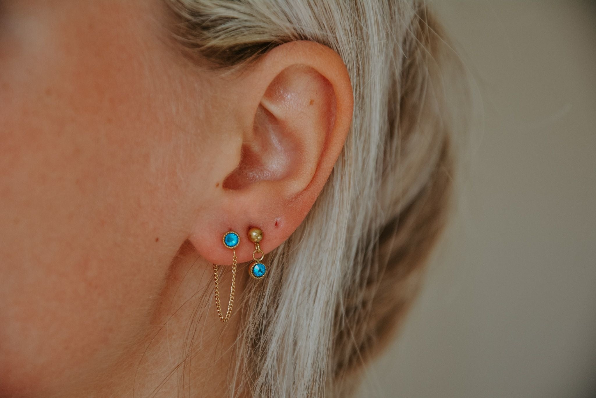 Estrella - Boucles d'oreilles - Clous d'oreilles - Acier inoxydable