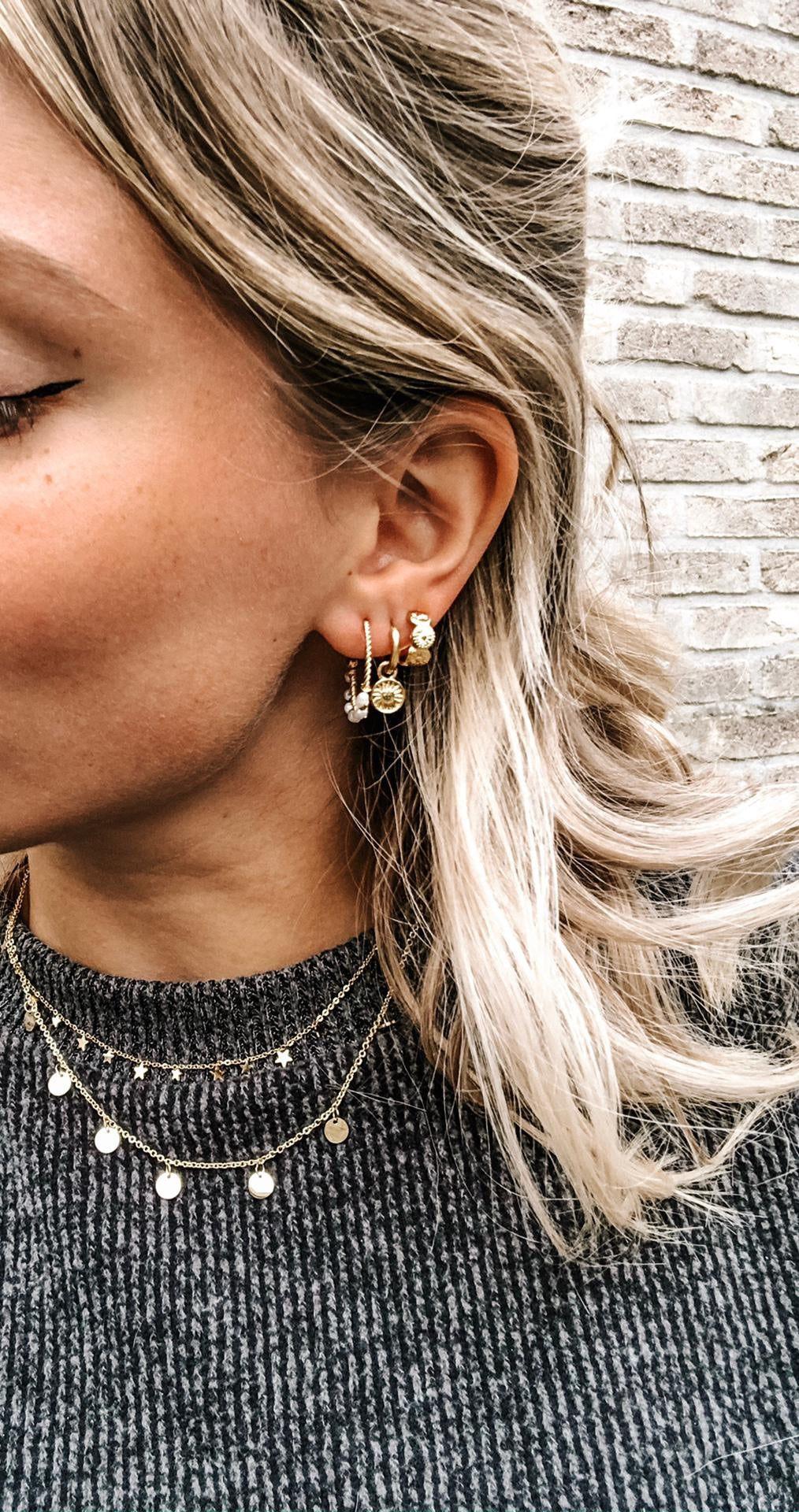 Le Tournesol - Boucles d'oreilles - Acier inoxydable