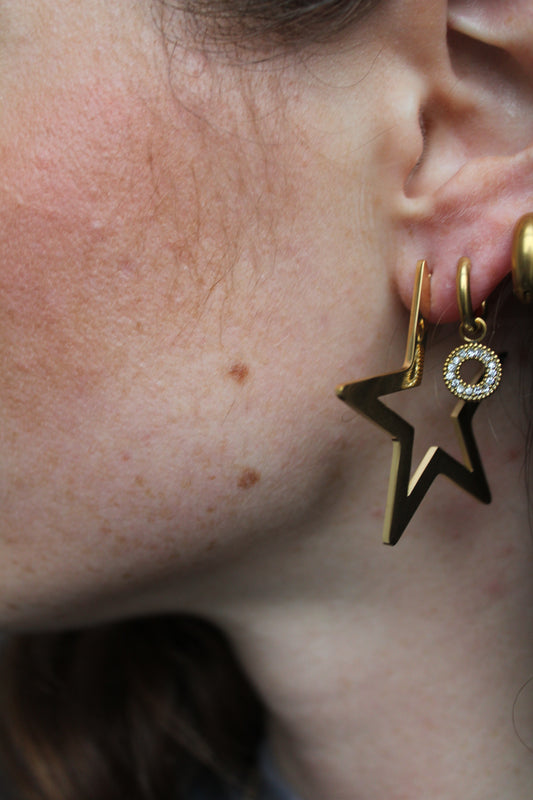 Mega Star - Boucles d'oreilles - Acier inoxydable