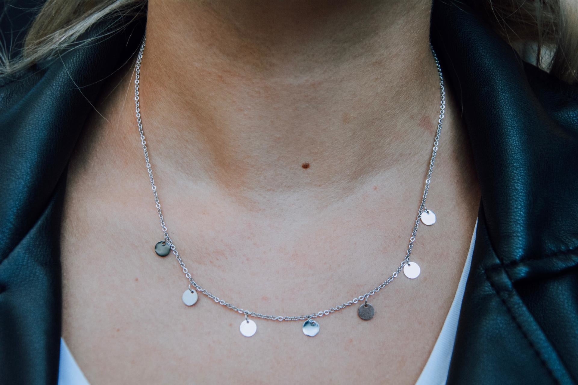 Pièces de monnaie - Collier - Acier inoxydable