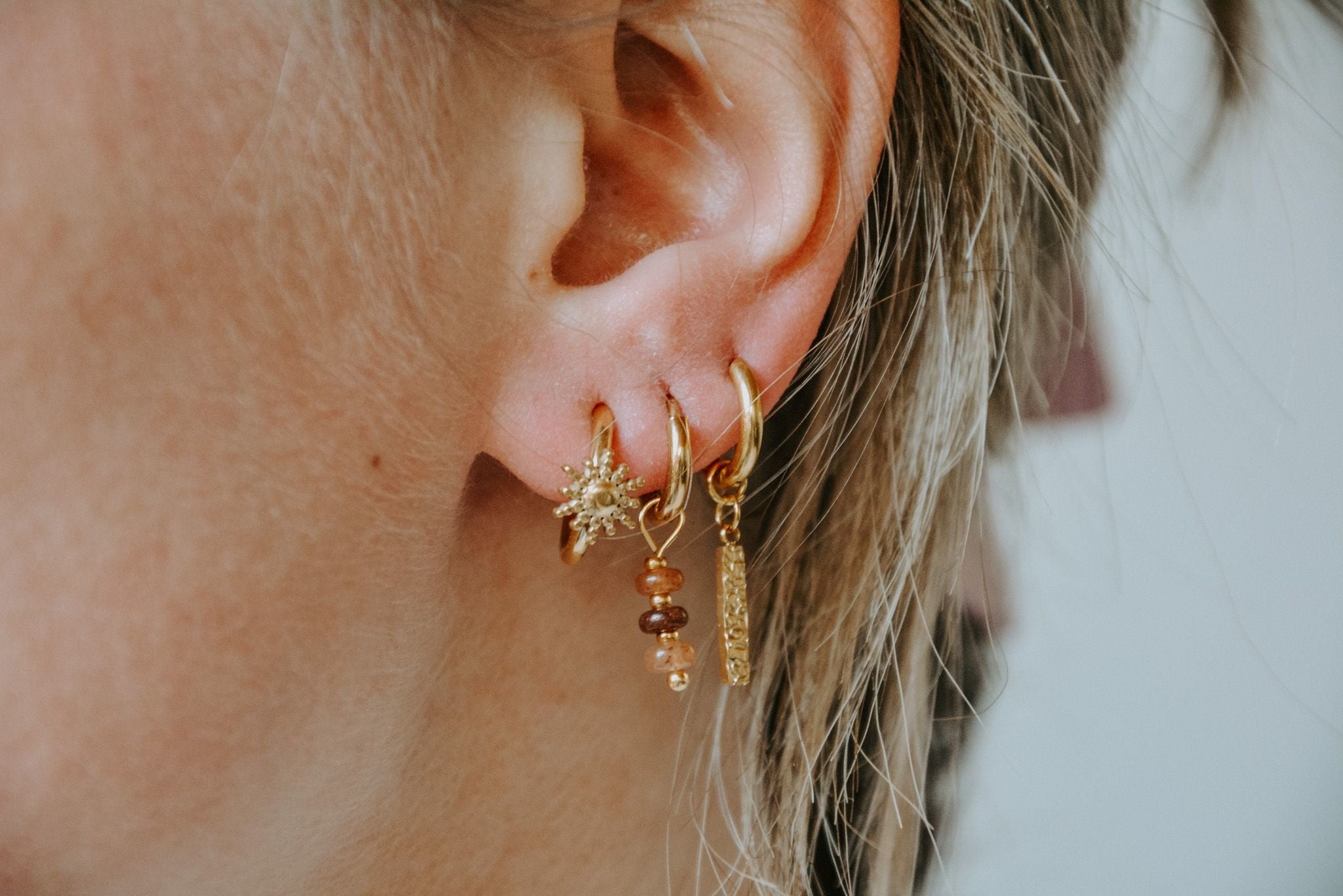 Mon Soleil - Boucles d'oreilles - Acier inoxydable