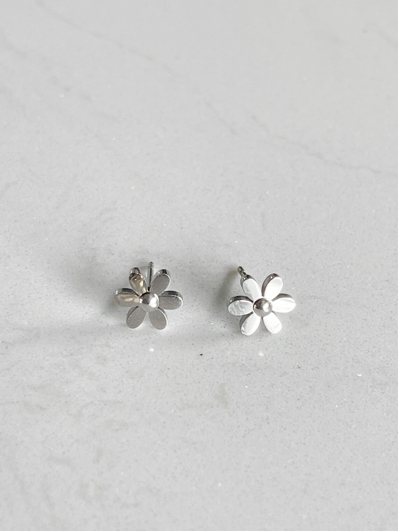 Fleur de marguerite - Boucle d'oreilles - Boucles d'oreilles - Acier inoxydable