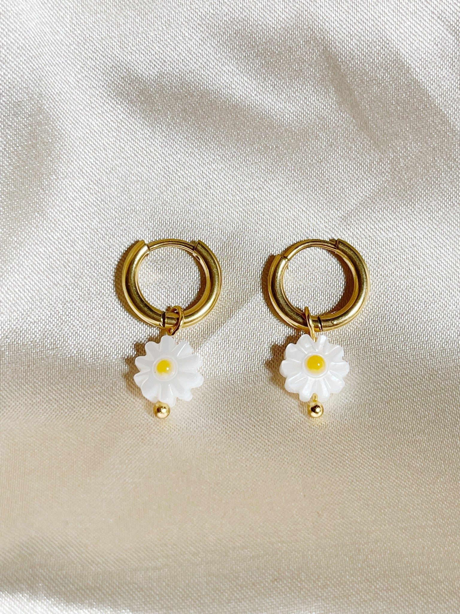 Daisy Flower - Boucles d'oreilles - Acier inoxydable