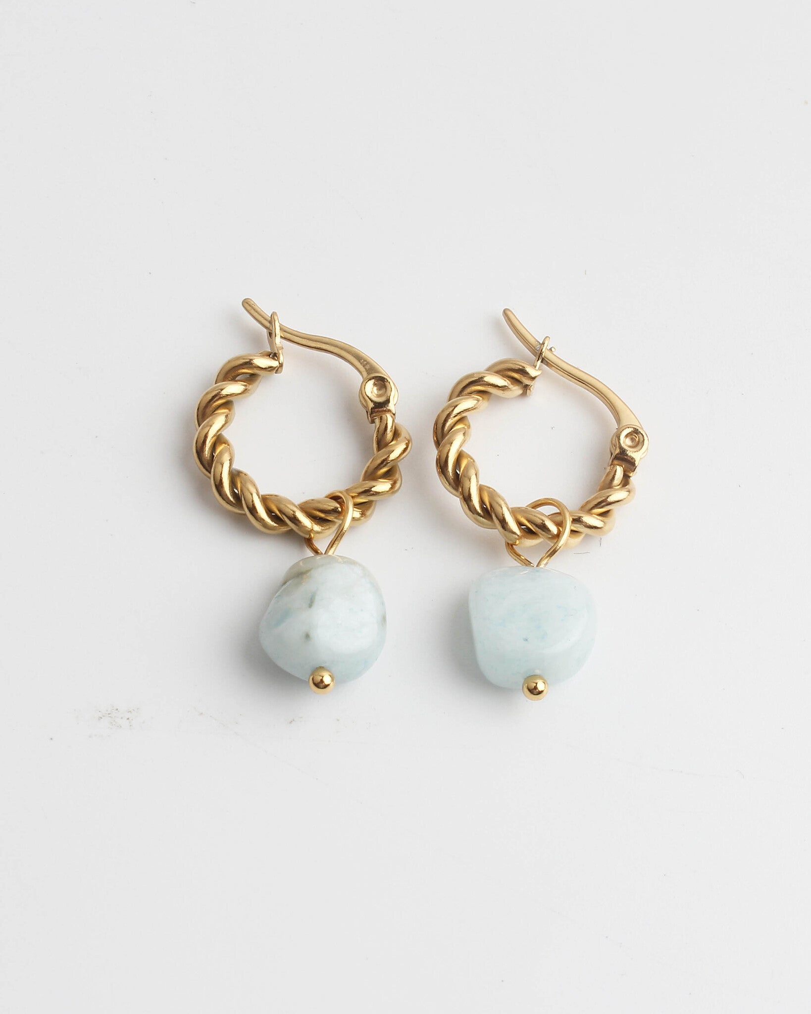 Louane - Boucles d'oreilles - Pierre naturelle - Acier inoxydable