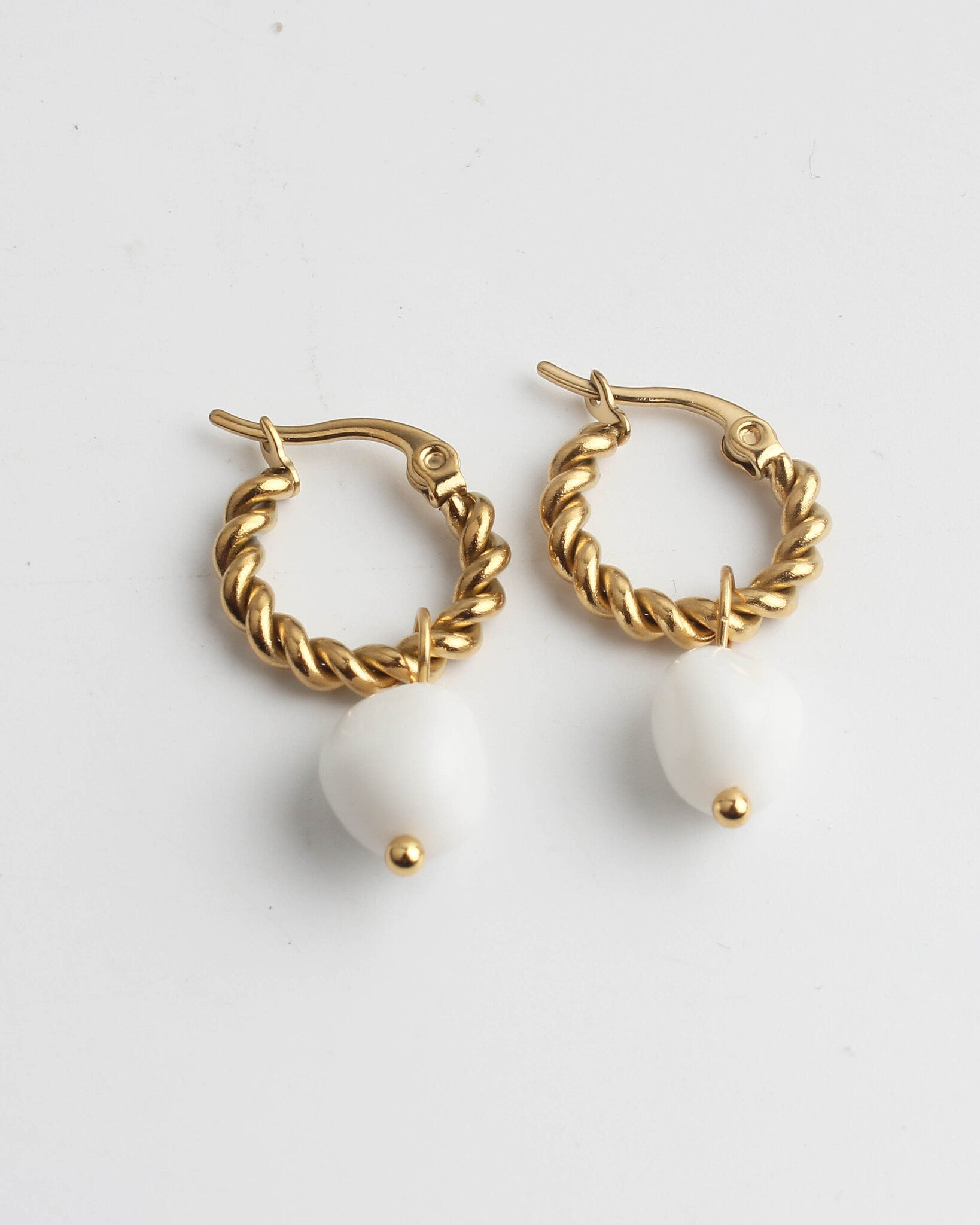 Louane - Boucles d'oreilles - Pierre naturelle - Acier inoxydable