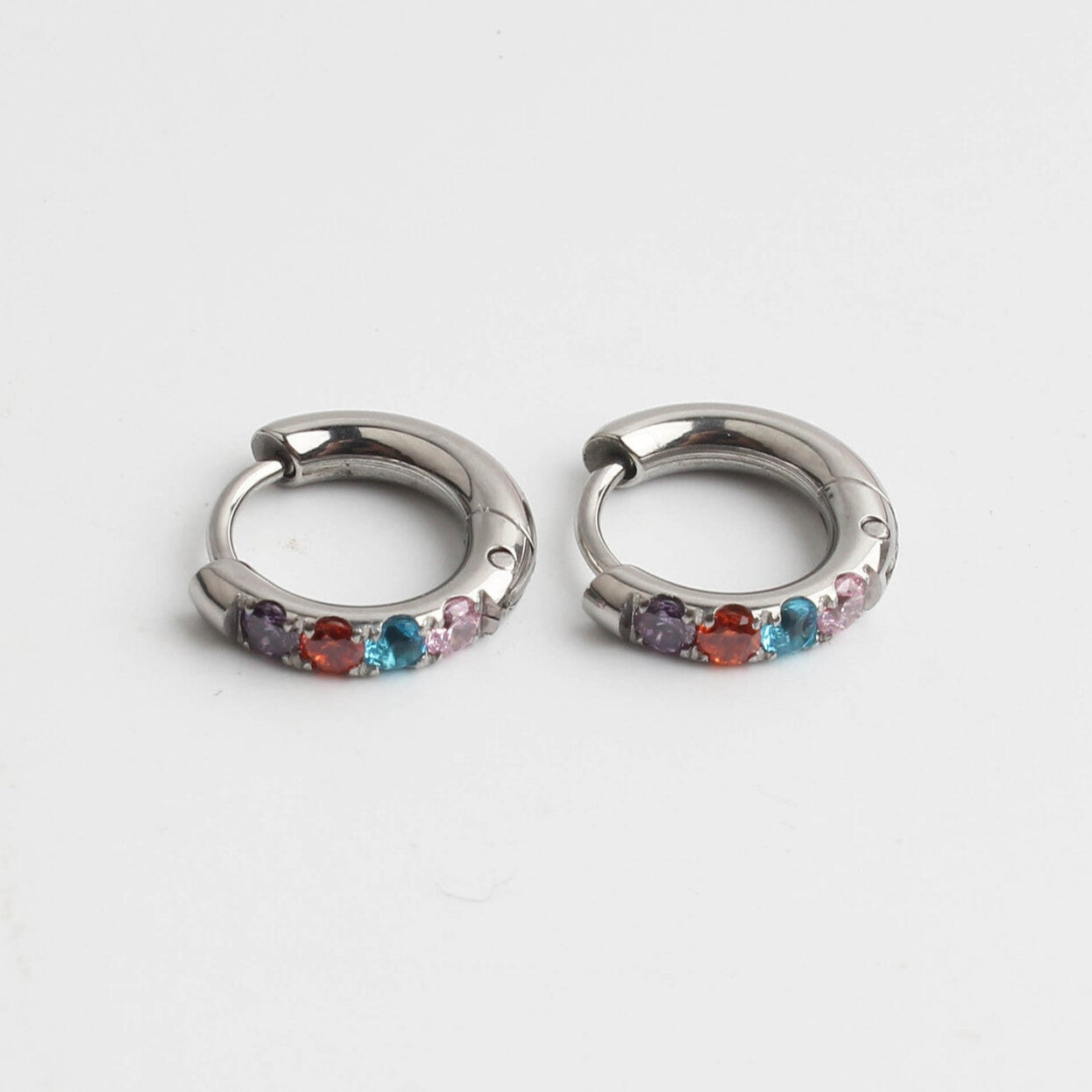 Strass - Clous - Boucles d'oreilles - Acier inoxydable