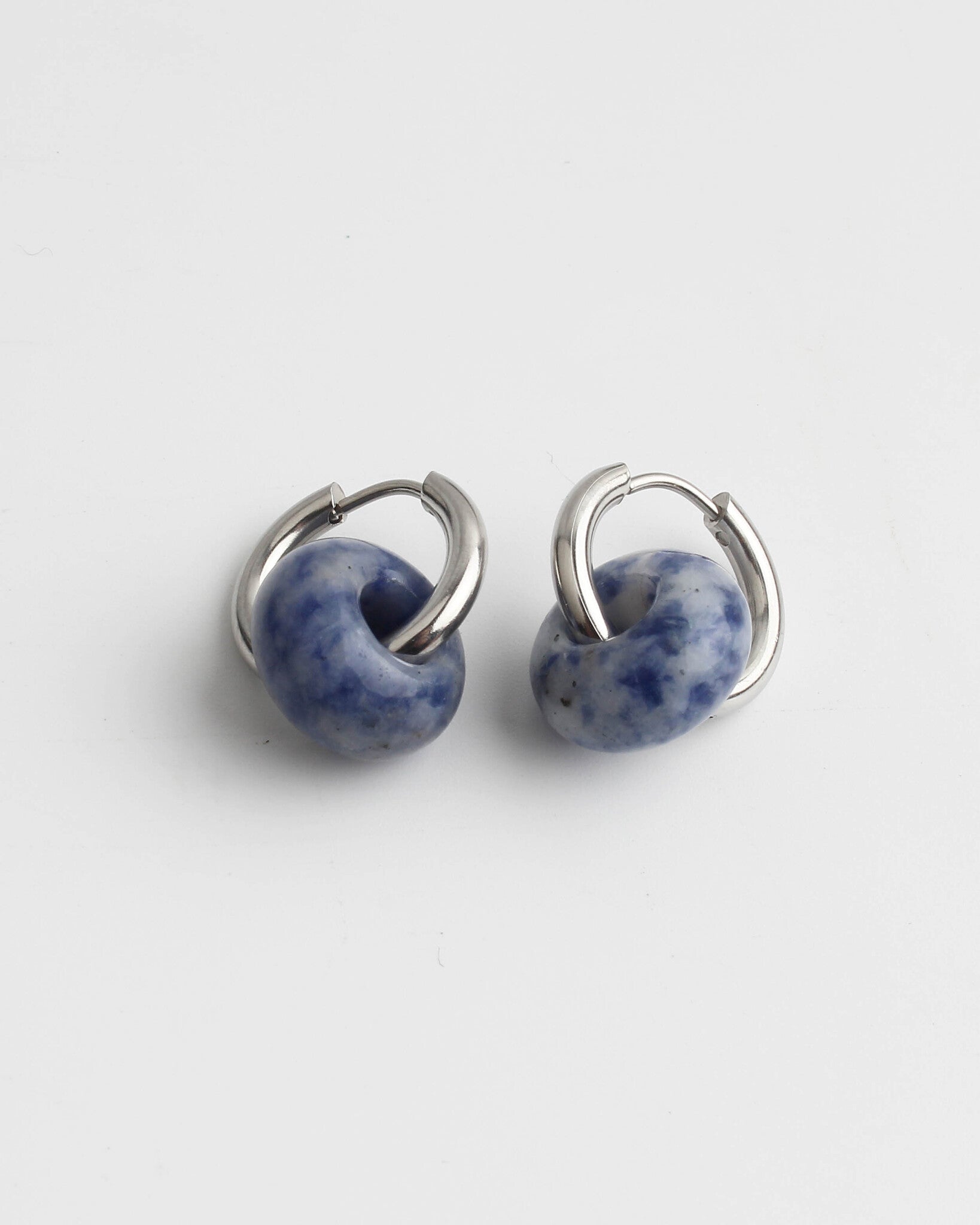 Femme - Boucles d'oreilles - Pierre naturelle - Acier inoxydable