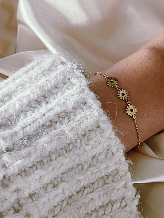 Daisy Flowers - Bracelet - Acier inoxydable