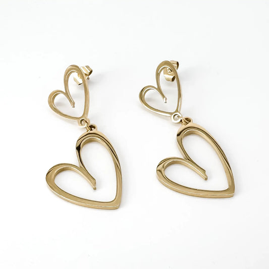 Double love - Boucles d'oreilles - Acier inoxydable