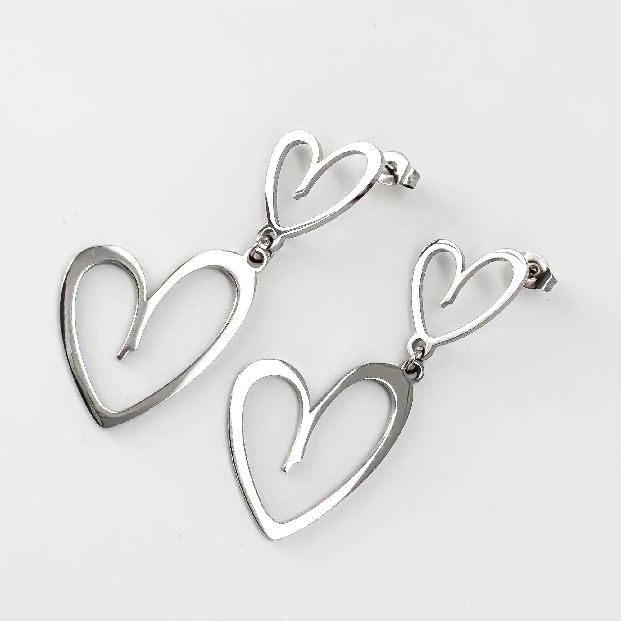 Double love - Boucles d'oreilles - Acier inoxydable