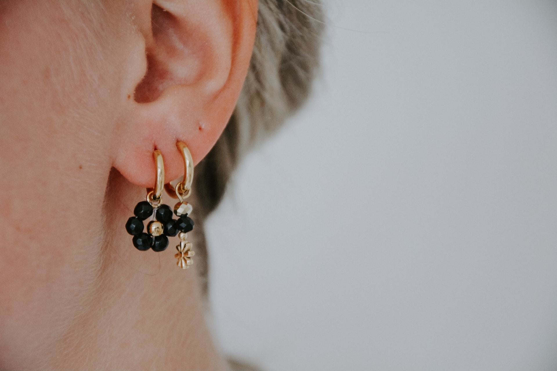 Fleur Sauvage - Boucles d'oreilles - Acier inoxydable