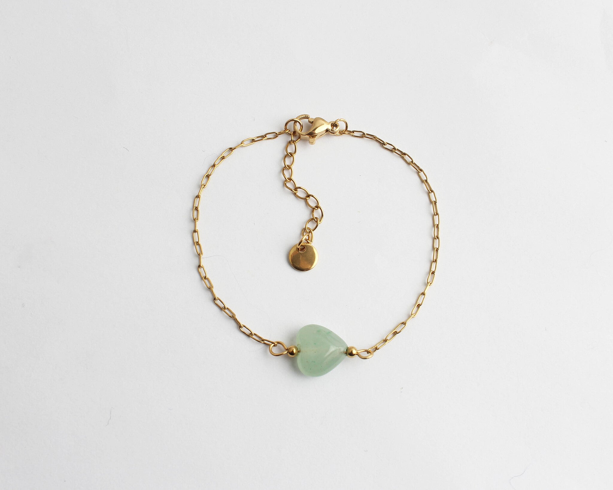 Coeur en aventurine - Bracelet - Acier inoxydable