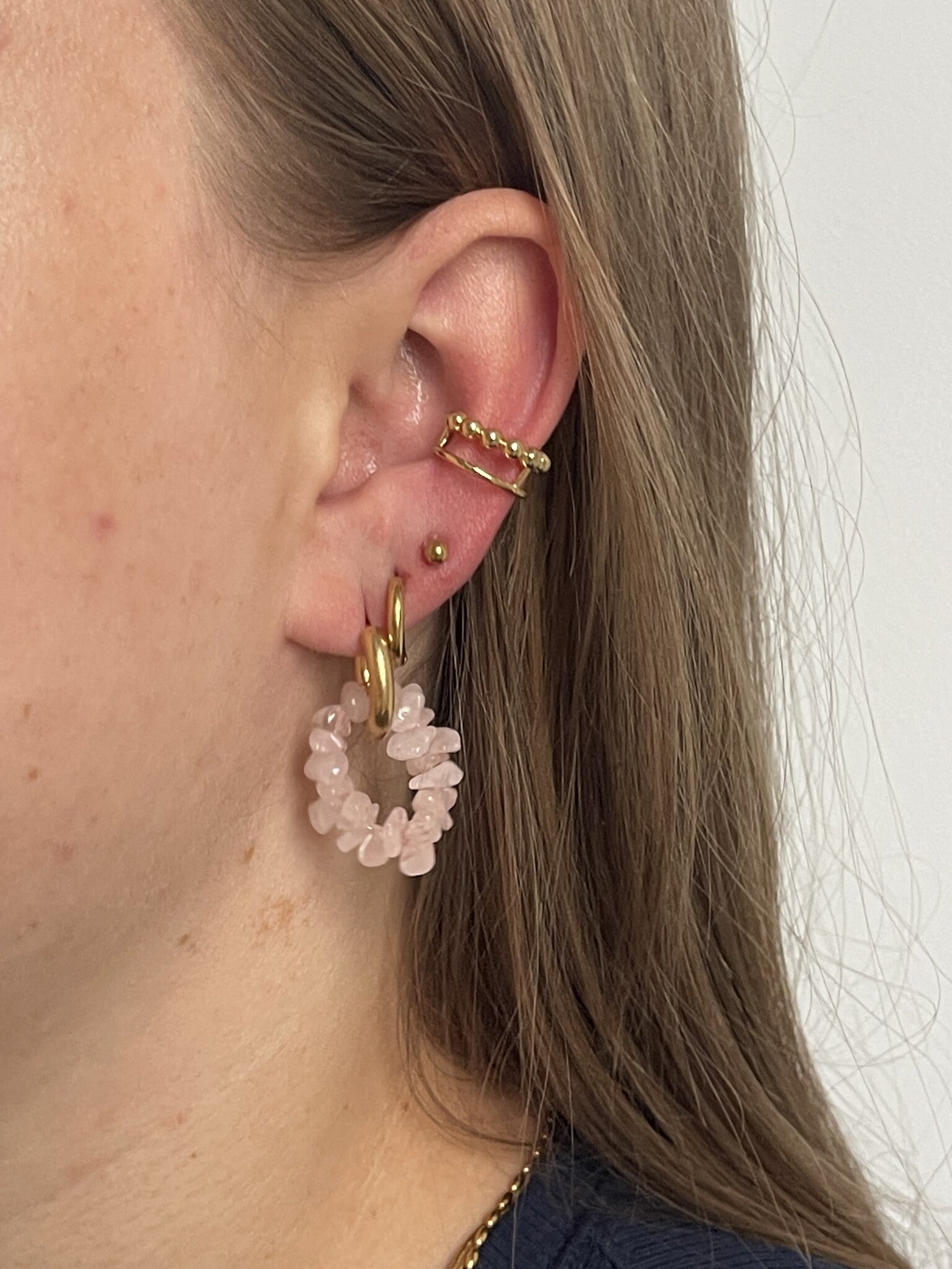 Double Dotted - Boucle d'oreille - Acier inoxydable