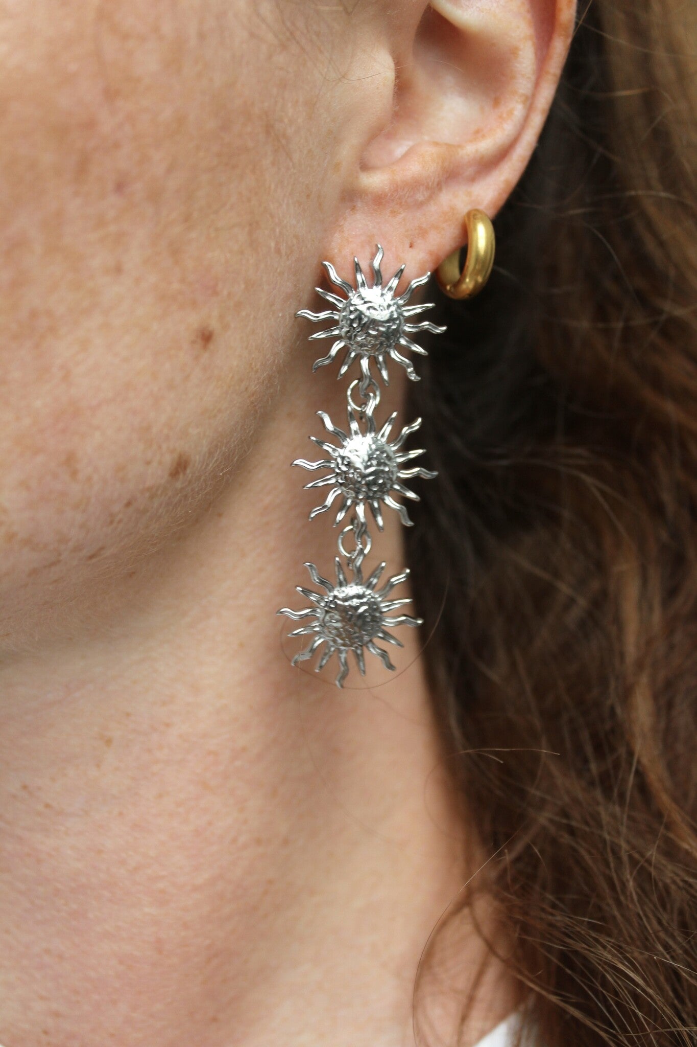 Sunflower Madness - Boucles d'oreilles - Acier inoxydable