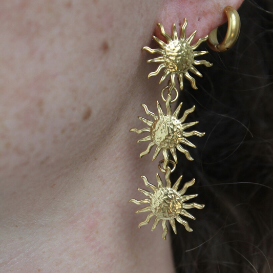 Sunflower Madness - Boucles d'oreilles - Acier inoxydable