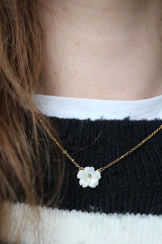 Fleur de coquillage - Collier - Acier inoxydable