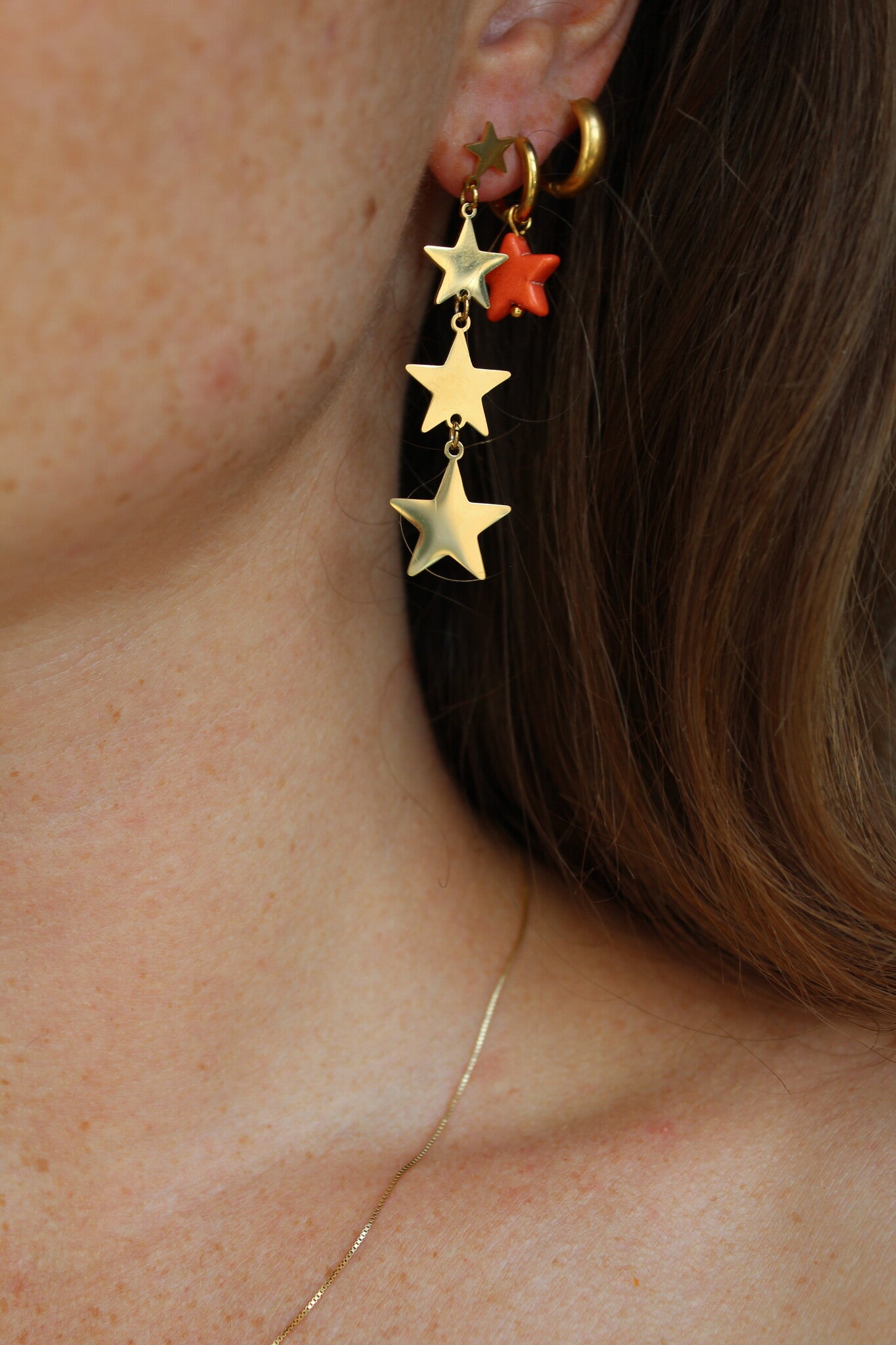 Bright Star - Boucles d'oreilles - Acier inoxydable